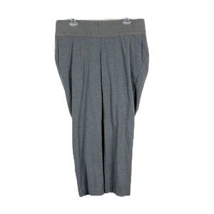 H&M Mama Pants Women 12 Grey Ankle Pull On Garter Waist Slacks Trousers